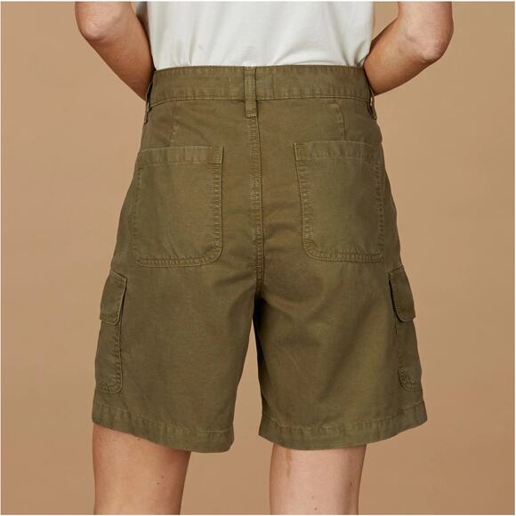 Sundance Safari Dream Tencel Short Women's Sz 16 Olive Cargo - Picture 3 of 13